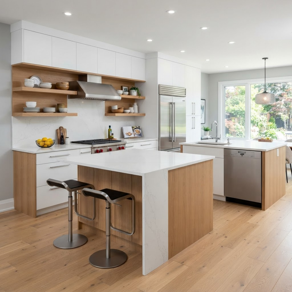 Custom cabinet installation by MP Cabinet showing quality craftsmanship